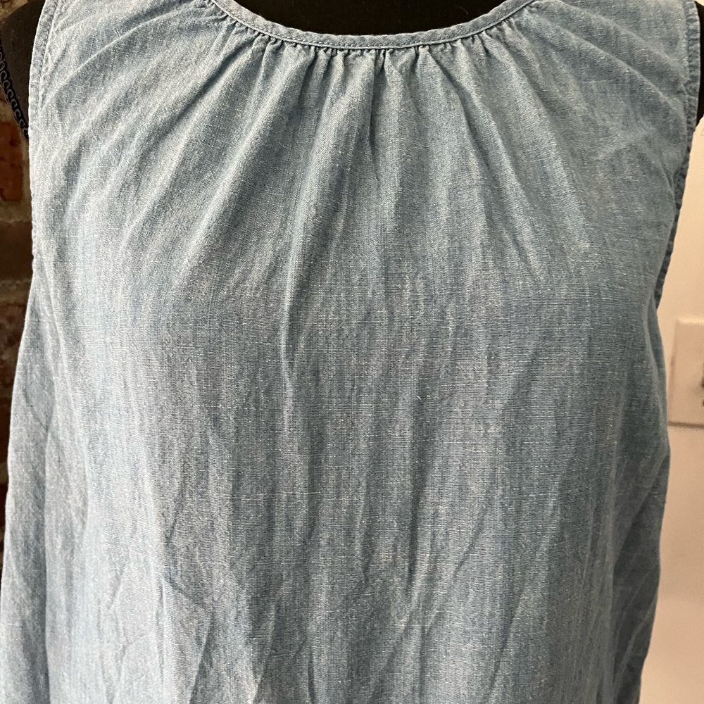 J.Crew denim sleeveless shirt new with tag size small